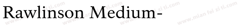 Rawlinson Medium字体转换